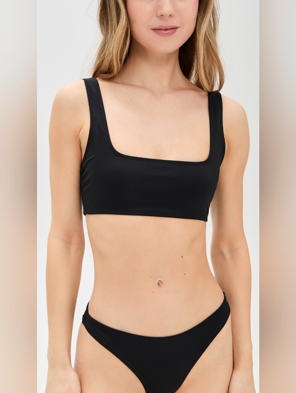 Good American Square Neck Compression bikini top Size XS New Without Tags